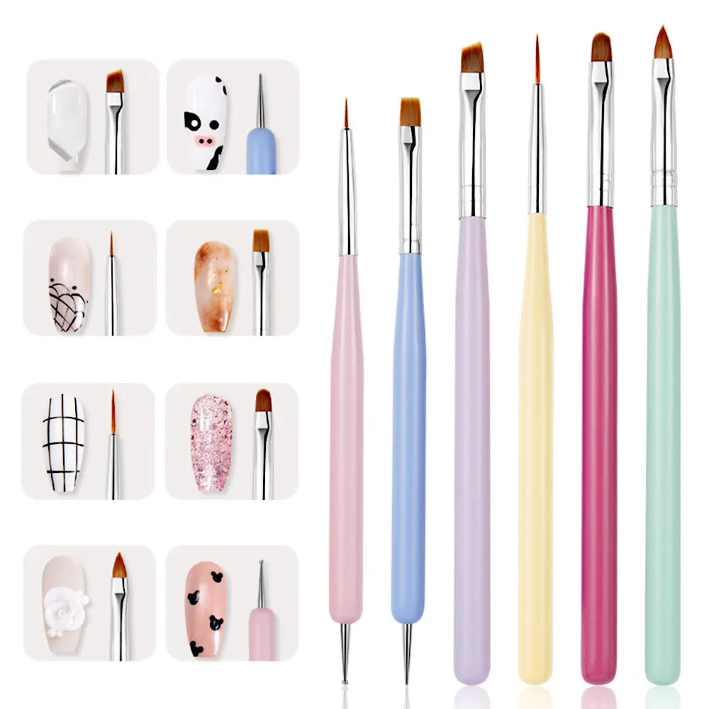 Buy Nail Art Brush Kit With Dotting Tool Set (Pack 10) - #Royalkart#