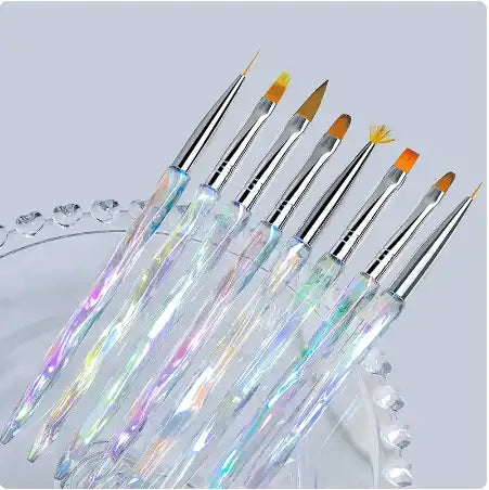 8pcs/set Aurora Acrylic Nail Art Painting Pens