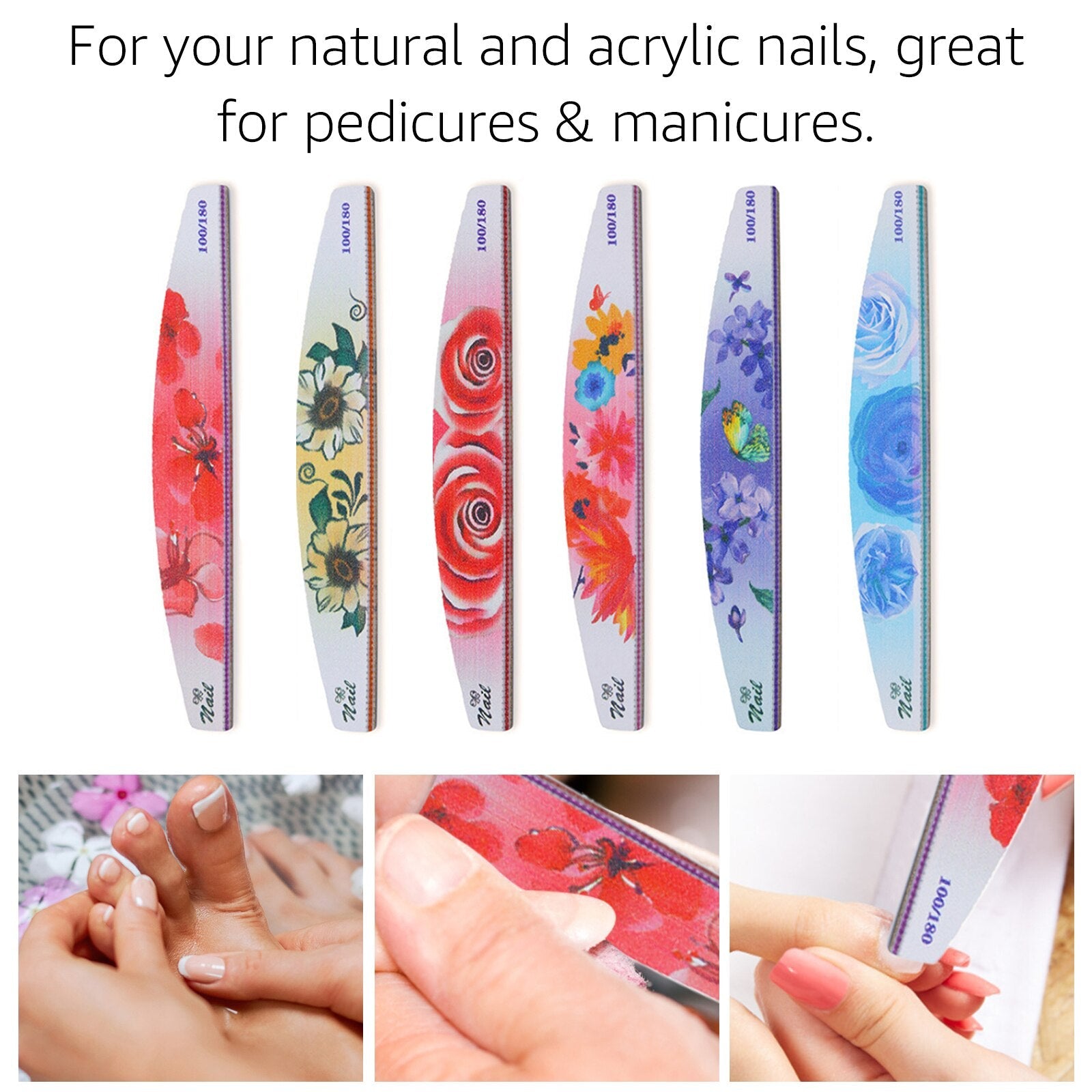 6PCS Nail Polishing Kit Double-side Nail Files