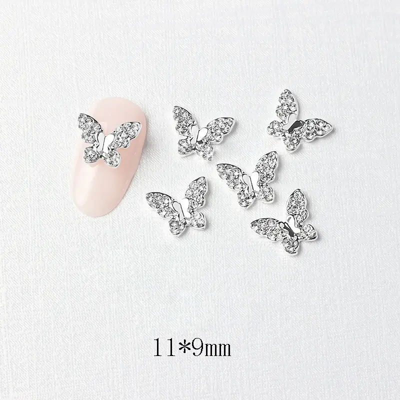 LX2 Rhinestone Butterfly Nail Charm