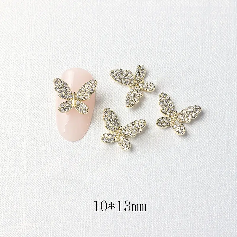 LX2 Rhinestone Butterfly Nail Charm