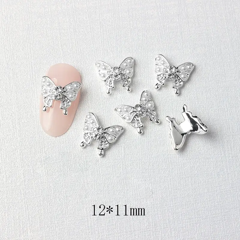 LX2 #225-230 2PCS Arched Butterfly Nail Charm