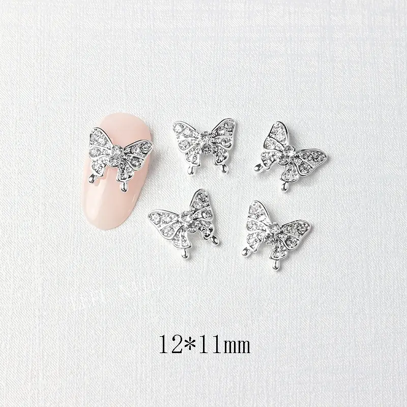 LX2 #225-230 2PCS Arched Butterfly Nail Charm