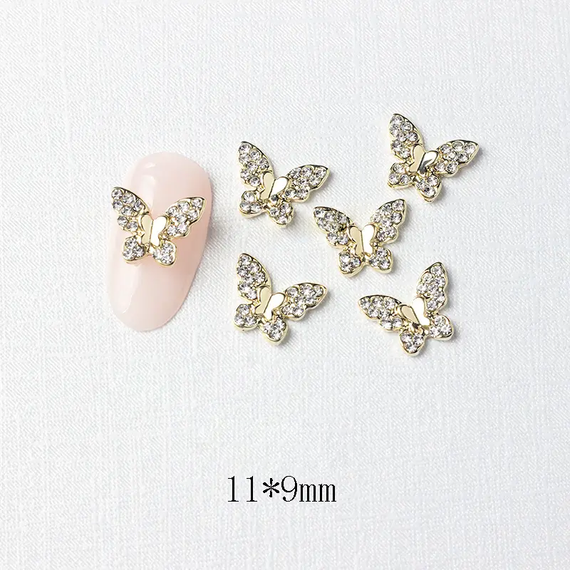 LX2 Rhinestone Butterfly Nail Charm