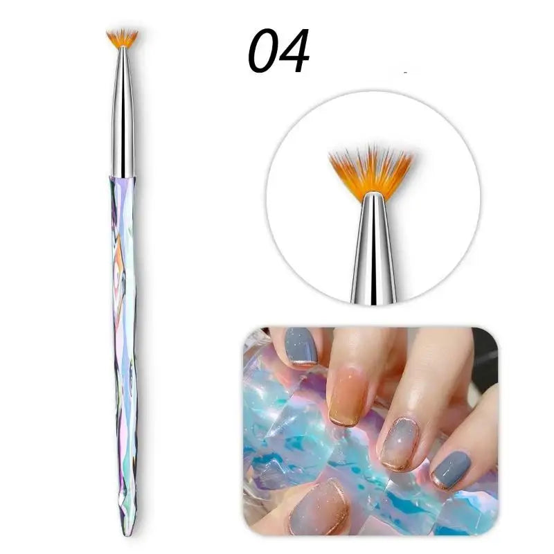 8pcs/set Aurora Acrylic Nail Art Painting Pens