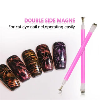 Flower and Stripe Effect Double Sided Magnet