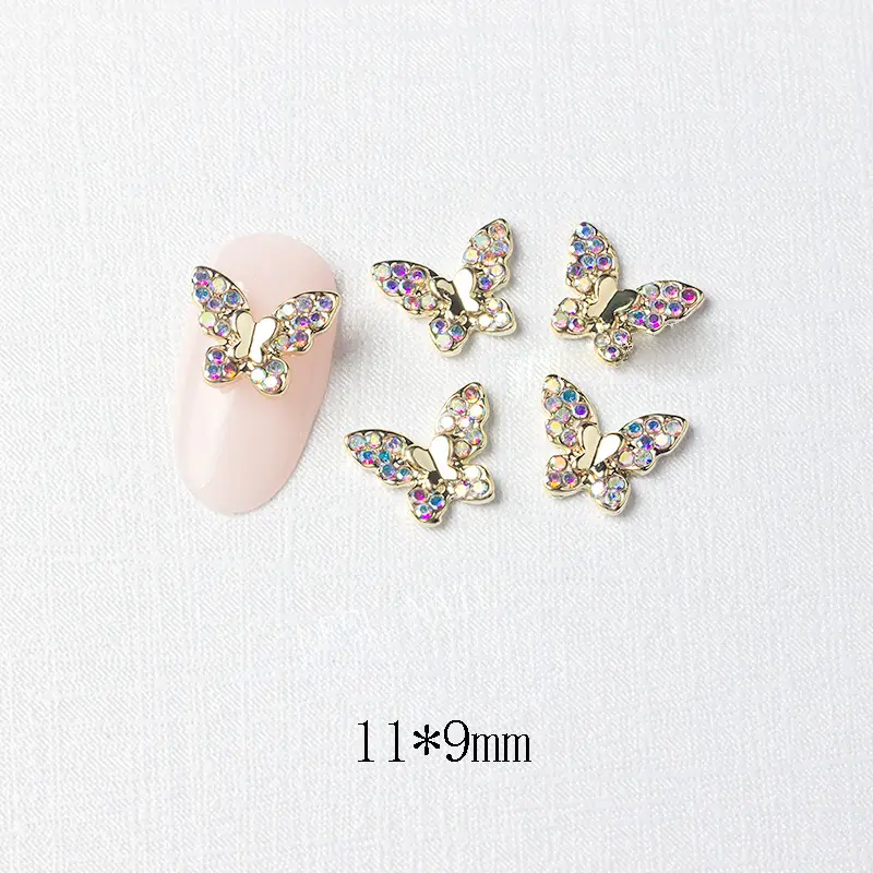 LX2 Rhinestone Butterfly Nail Charm