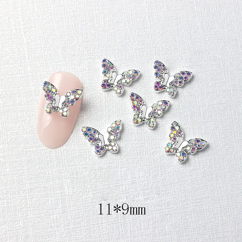 LX2 Rhinestone Butterfly Nail Charm