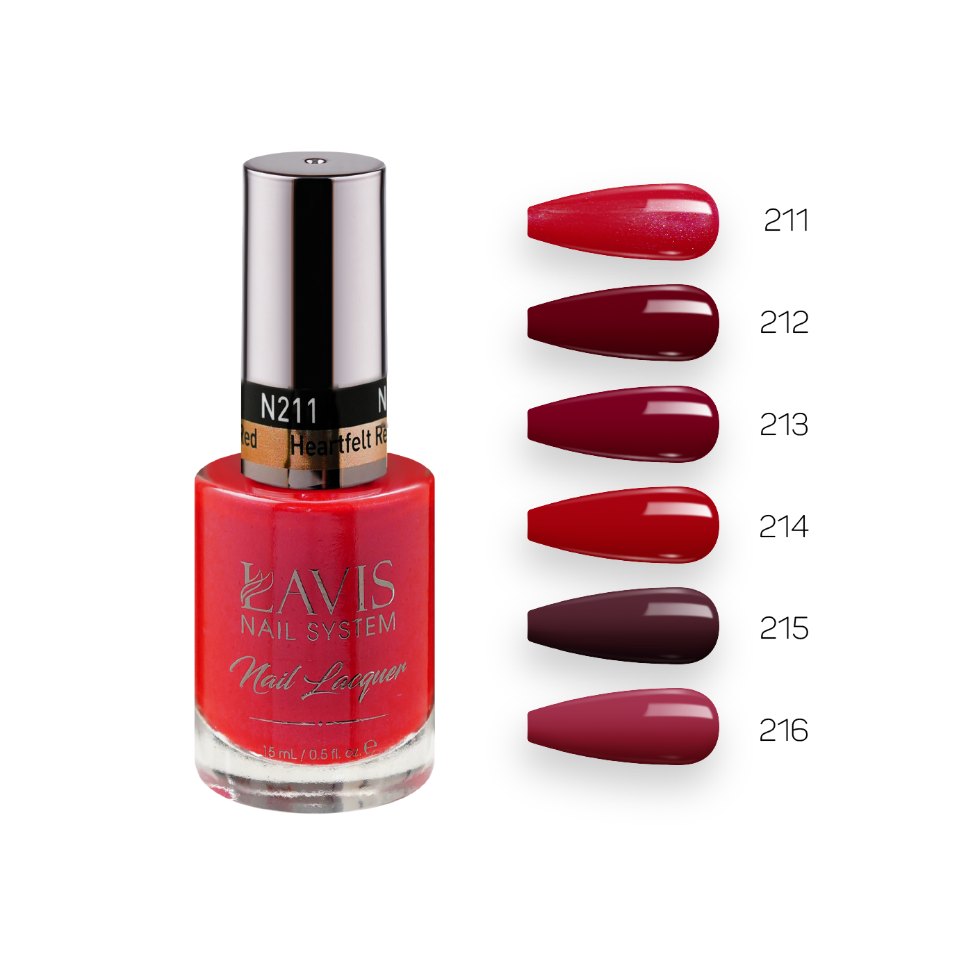 Lavis Healthy Nail Lacquer Holiday Fall Set N4 (6 colors) : 211, 212, 213, 214, 215, 216