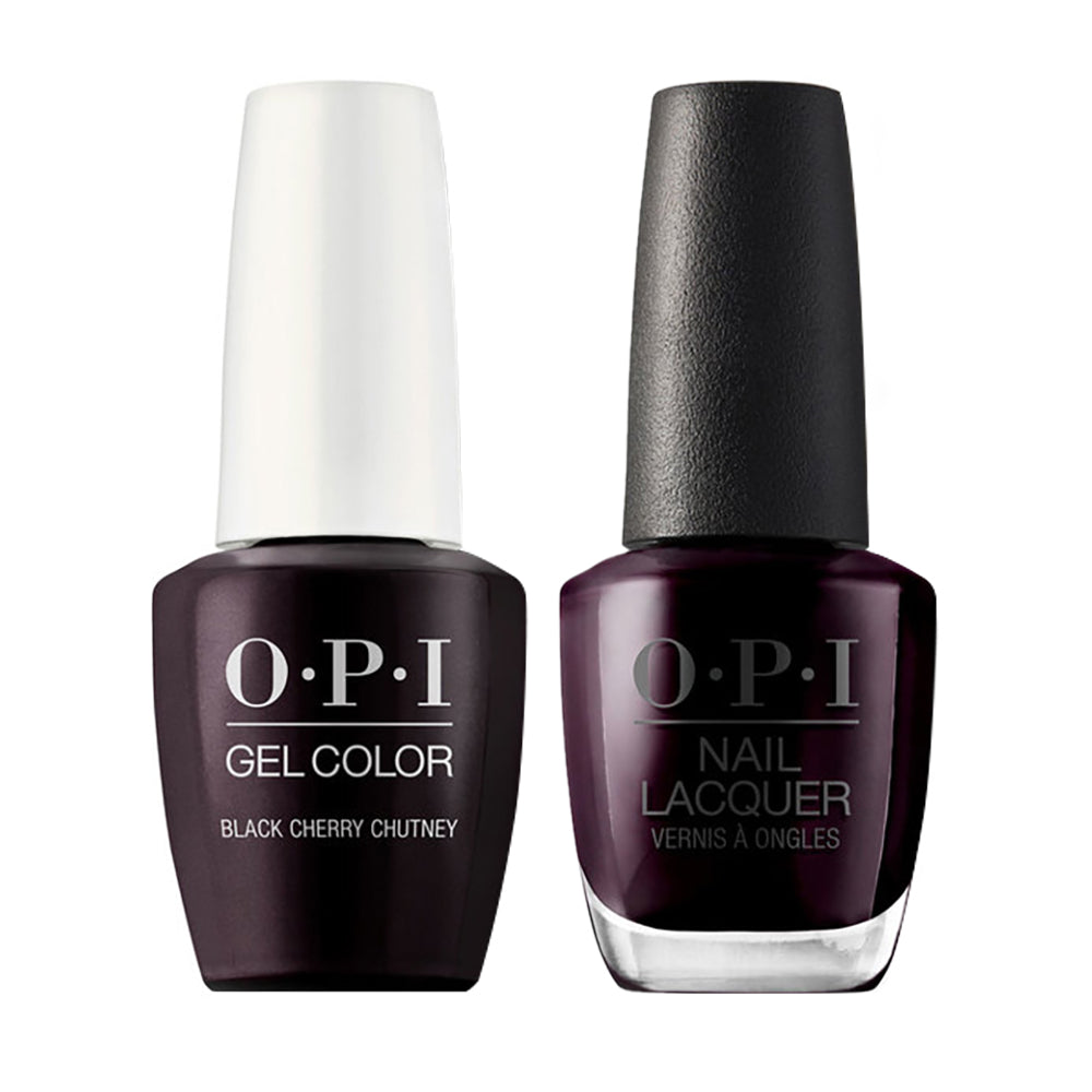 OPI Gel Nail Polish Duo - I43 Black Cherry Chutney - Purple Colors