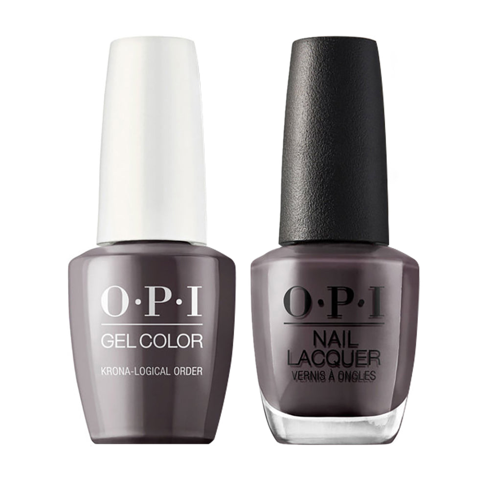 OPI Gel Nail Polish Duo - I55 Krona-logical Order - Brown Colors