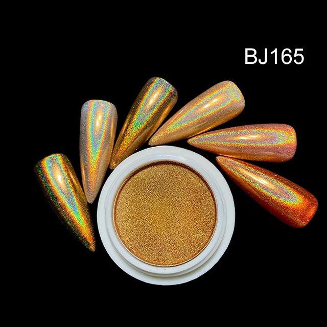 Golden & Silver Laser Holographic Chrome Pigment Powder - BJ165 + BJ175