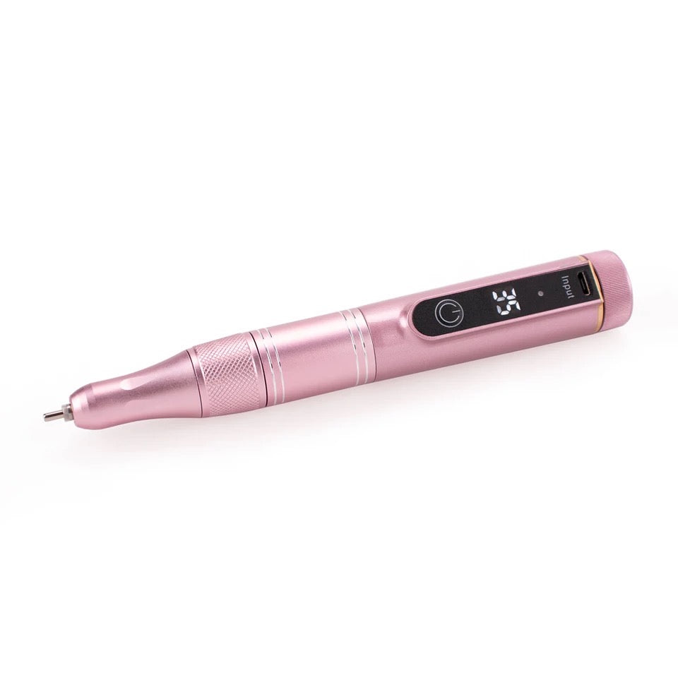  Portable Cordless Electric Nail Drill 35000RPM - Rose Gold