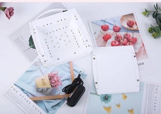 66W LED Nail Lamp With Handle White