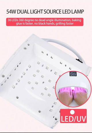 66W LED Nail Lamp With Handle White