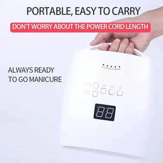 66W LED Nail Lamp With Handle White