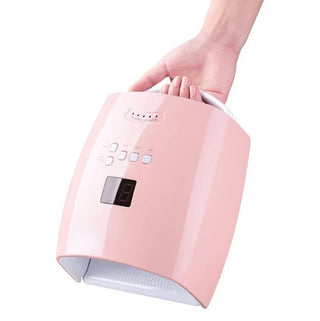 66W LED Nail Lamp With Handle Pink