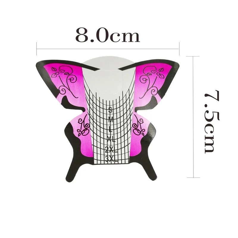 100Pcs Nail Form Extension Sticker - Butterfly