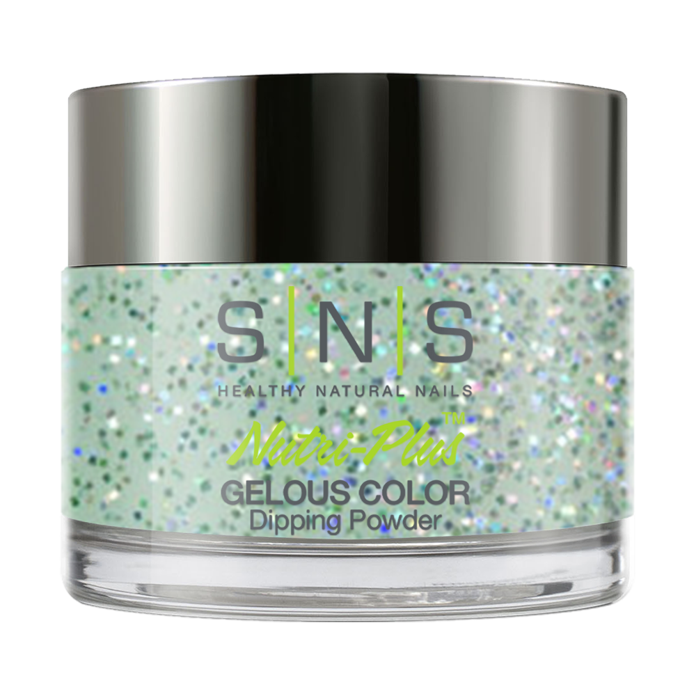  SNS Dipping Powder Nail - IS20 Autumn Leave - Green Glitter Colors by SNS sold by DTK Nail Supply