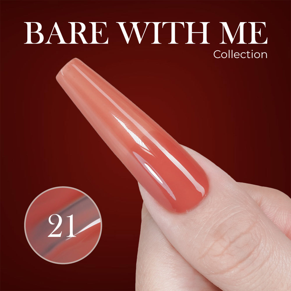 Jelly Gel Polish Colors - Lavis J03-21 - Bare With Me Collection