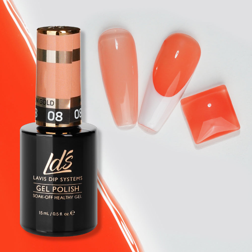 Jelly Gel Polish Colors - LDS 08 Imitation Gold - Nude Collection