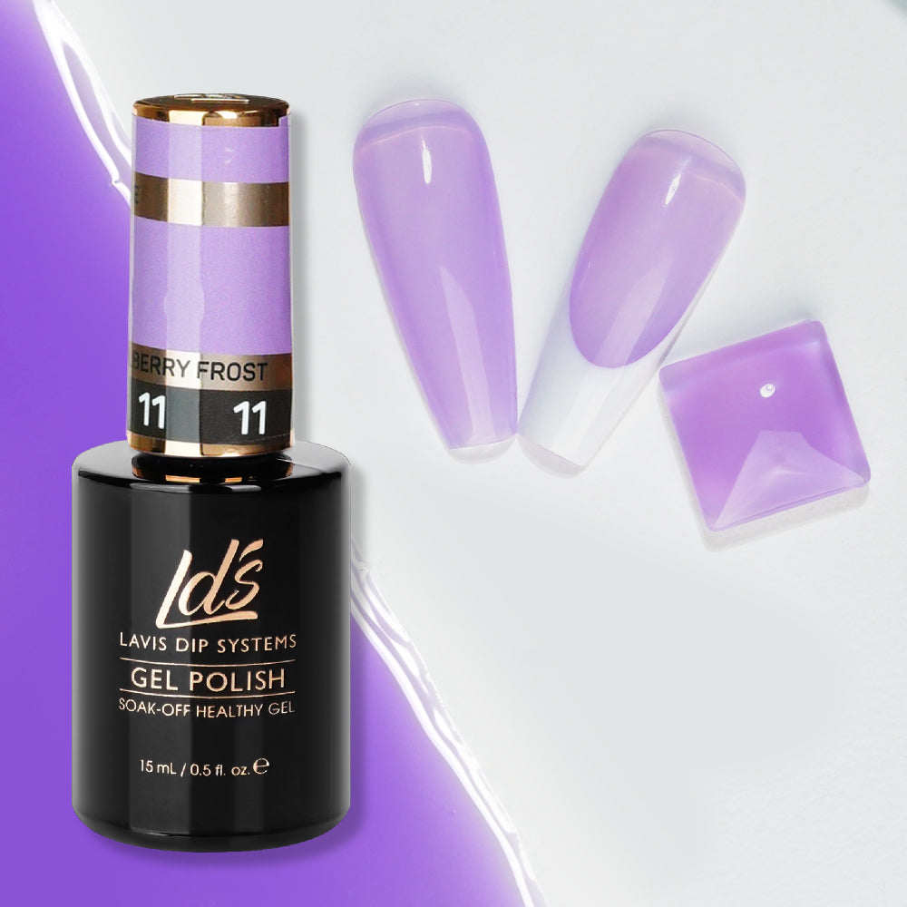 Jelly Gel Polish Colors - LDS 11 Mulberry Frost - Nude Collection