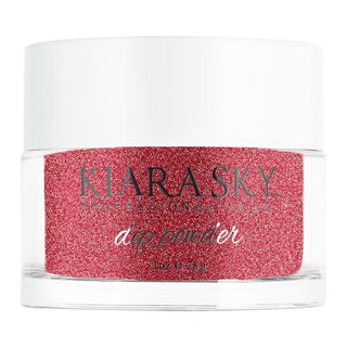 Kiara Sky Dipping Powder Nail - 427 Rage The Night Away - Red, Glitter Colors