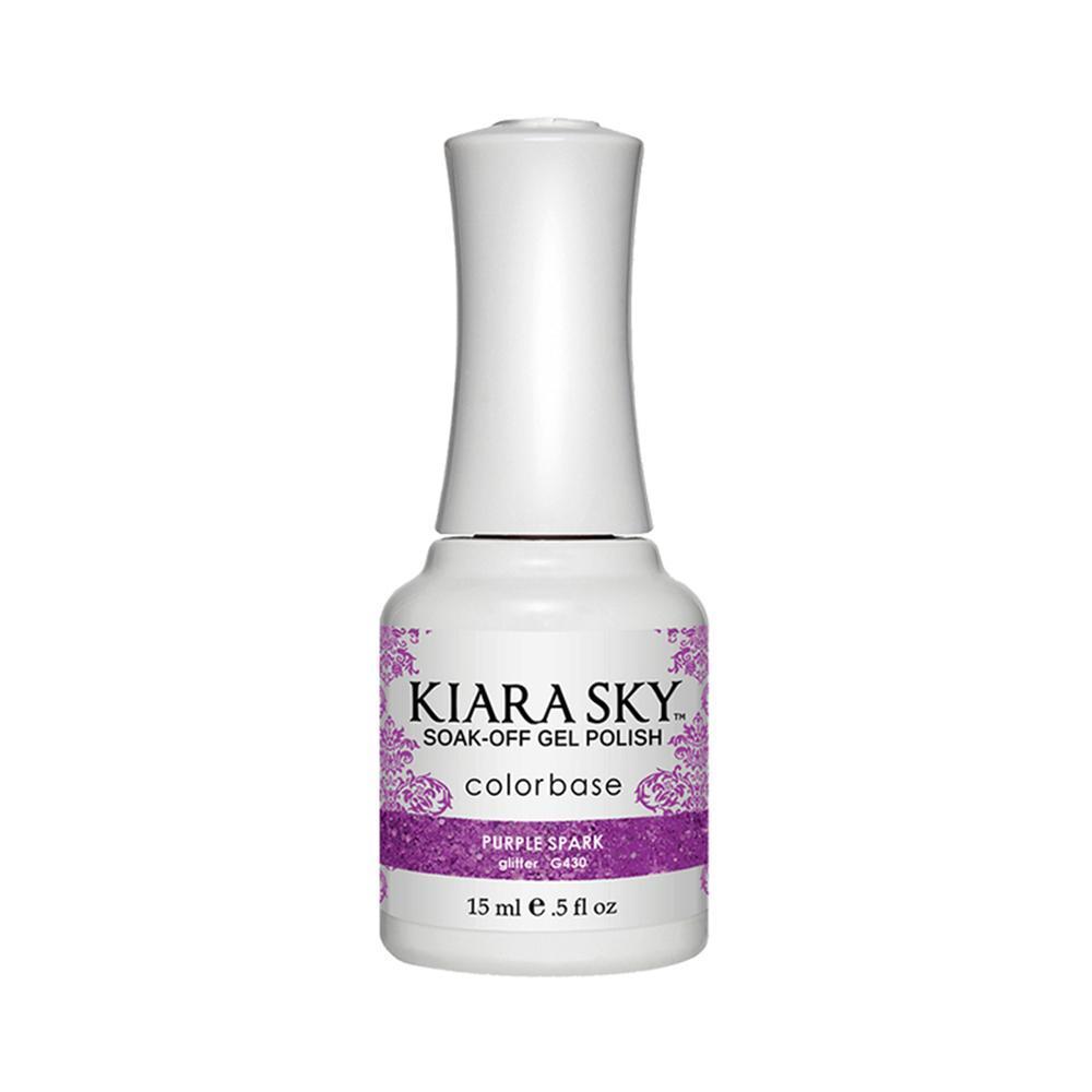 Kiara Sky Gel Polish 430 - Glitter, Purple Colors - Purple Spark