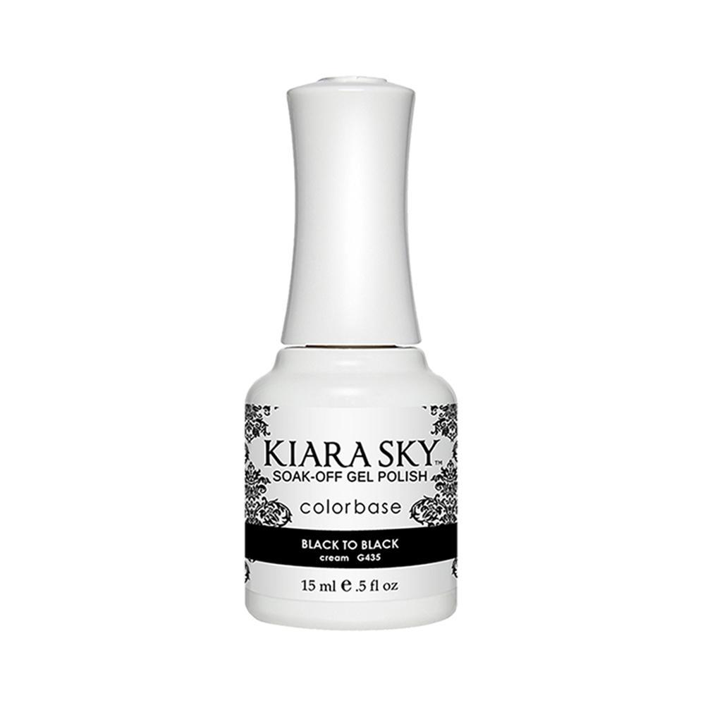 Kiara Sky Gel Polish 435 - Black Colors - Black To Black