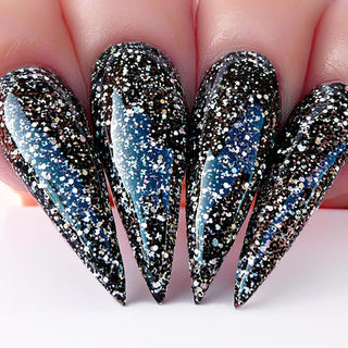 Kiara Sky Gel Polish 436 - Black, Glitter Colors - Vegas Volt