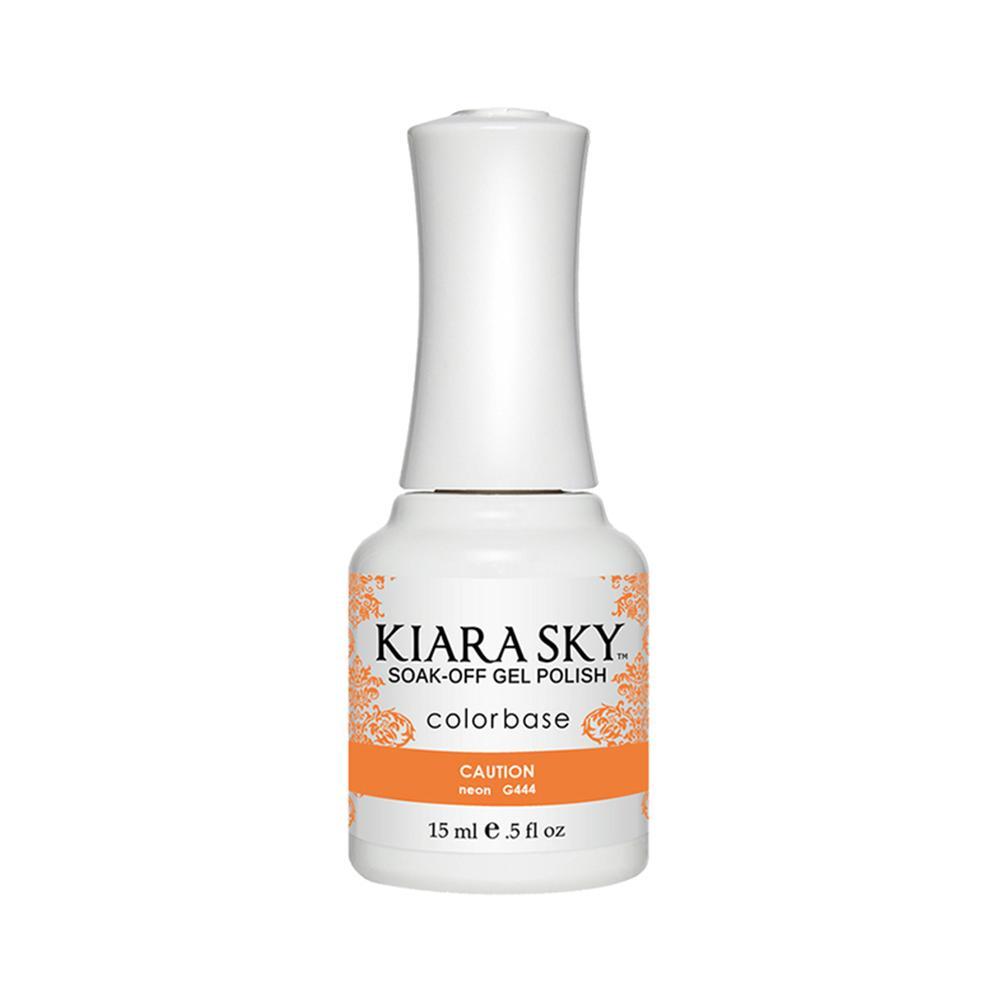 Kiara Sky Gel Polish 444 - Orange, Neon Colors - Caution