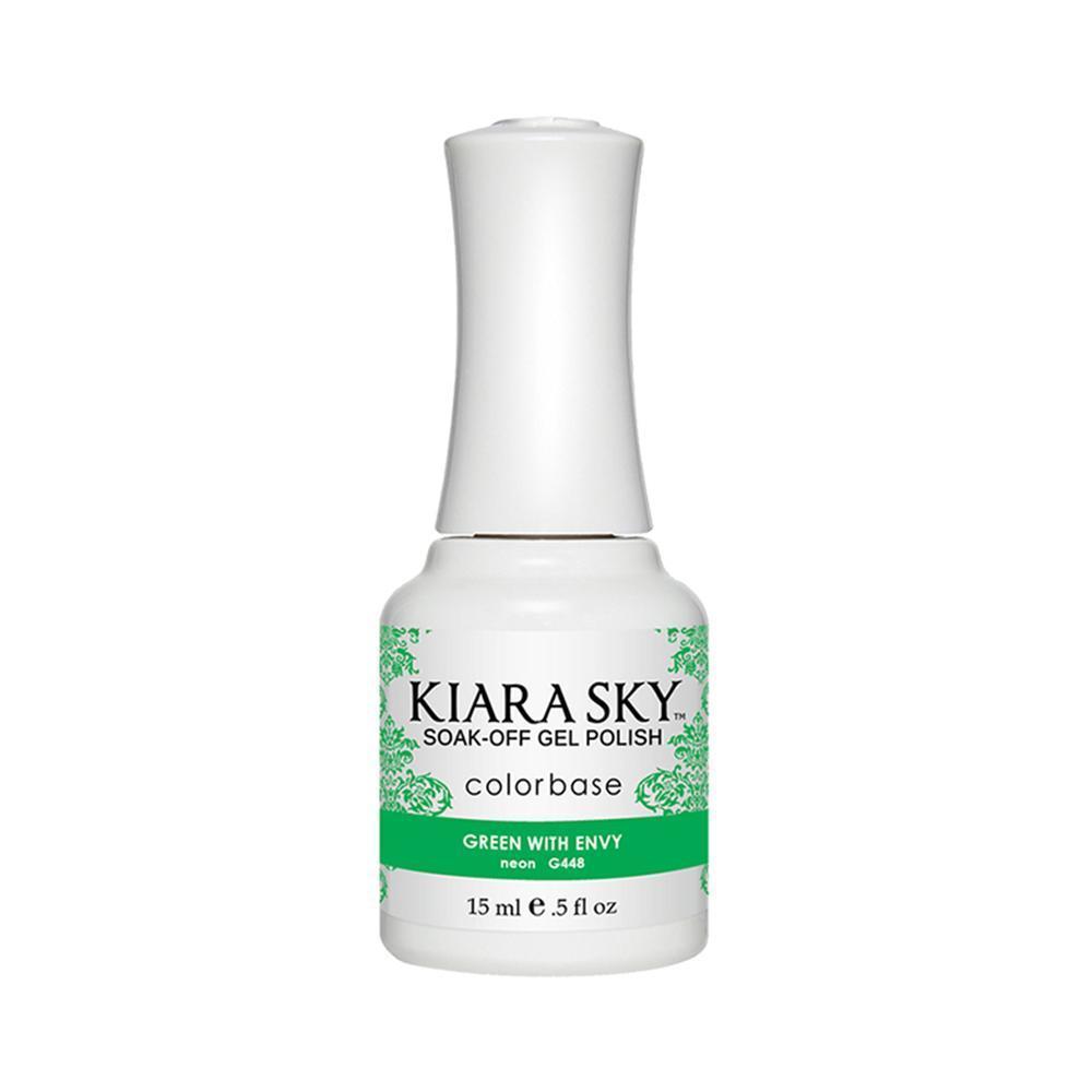 Kiara Sky Gel Polish 448 - Green, Neon Colors - Green With Envy