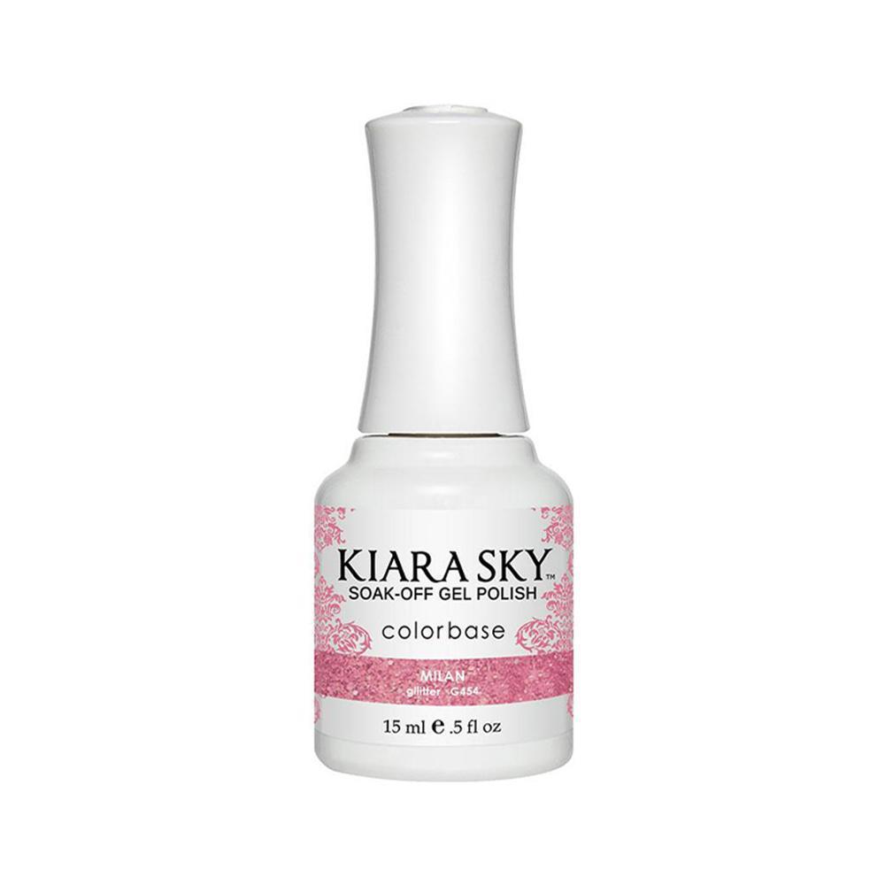 Kiara Sky Gel Polish 454 - Glitter, Red Colors - Milan