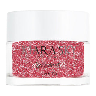 Kiara Sky Dipping Powder Nail - 461 Forbidden - Red, Glitter Colors