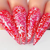 Kiara Sky Gel Polish 461 - Red, Glitter Colors - Forbidden