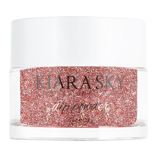 Kiara Sky Dipping Powder Nail - 476 Tahitian Princess - Red, Glitter Colors