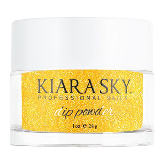 Kiara Sky Dipping Powder Nail - 486 Goal Digger - Gold, Glitter Colors