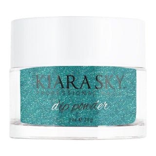 Kiara Sky Dipping Powder Nail - 517 Vegas Strip - Green, Glitter Colors