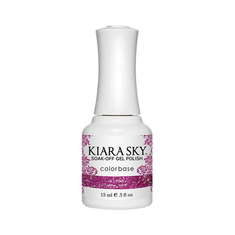 Kiara Sky Gel Polish 518 - Purple, Glitter Colors - V.I.Pink-kiara