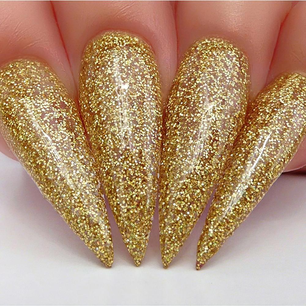 Kiara Sky Gel Polish 521 - Gold, Glitter Colors - Sunset Blvd