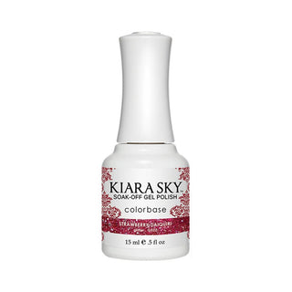 Kiara Sky Gel Polish 522 - Pink, Glitter Colors - Strawberry Daiquiri