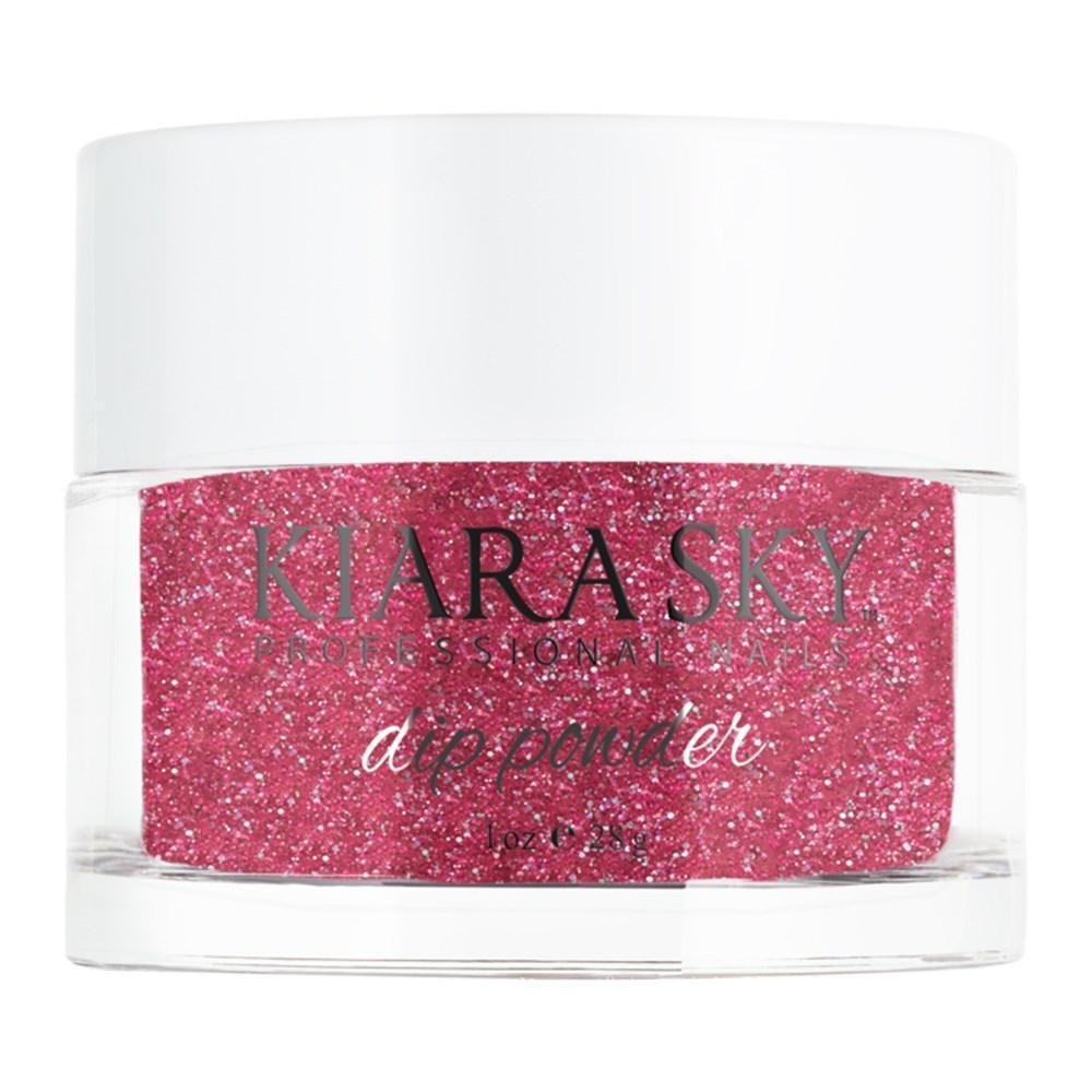 Kiara Sky Dipping Powder Nail - 522 Strawberry Daiquiri - Pink, Glitter Colors