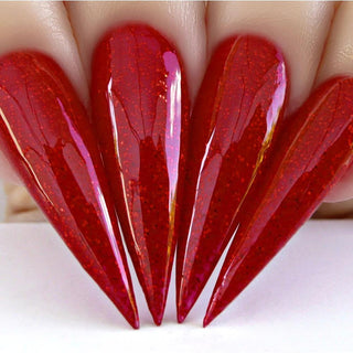 Kiara Sky Gel Polish 547 - Red Glitter Colors - Sultry Desire