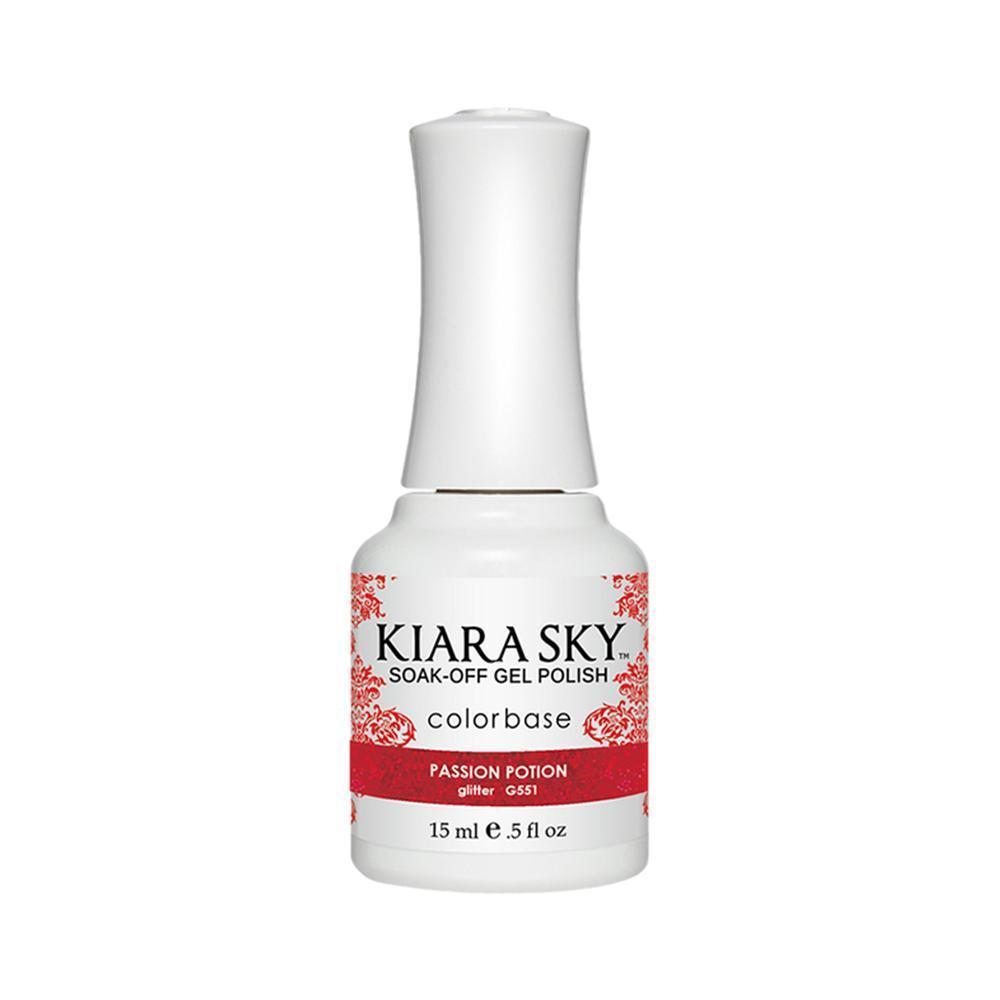 Kiara Sky Gel Polish 551 - Red, Glitter Colors - Passion Position