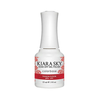 Kiara Sky Gel Polish 551 - Red, Glitter Colors - Passion Position