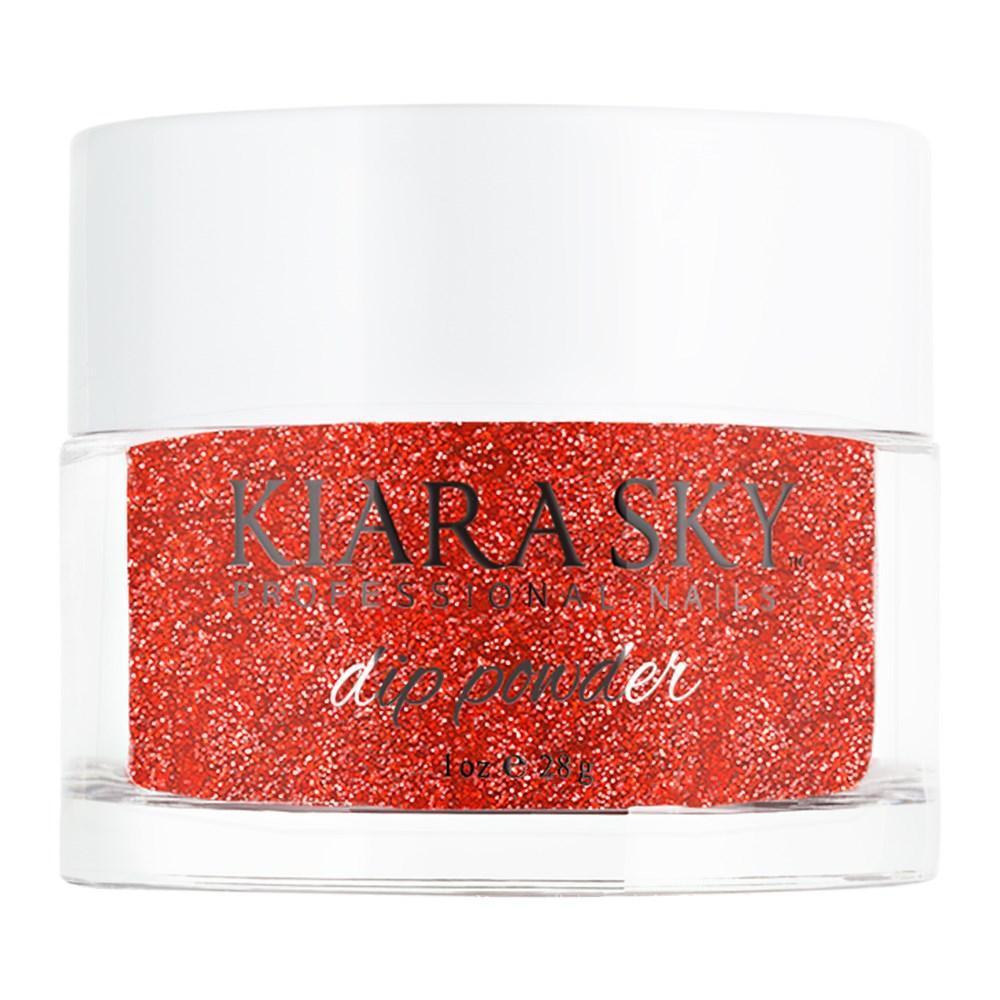 Kiara Sky Dipping Powder Nail - 551 Passion Potion - Red, Glitter Colors