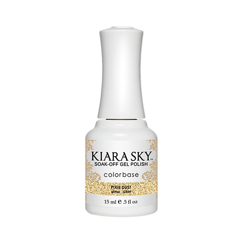 Kiara Sky Gel Polish 554 - Gold, Glitter Colors - Pixie Dust