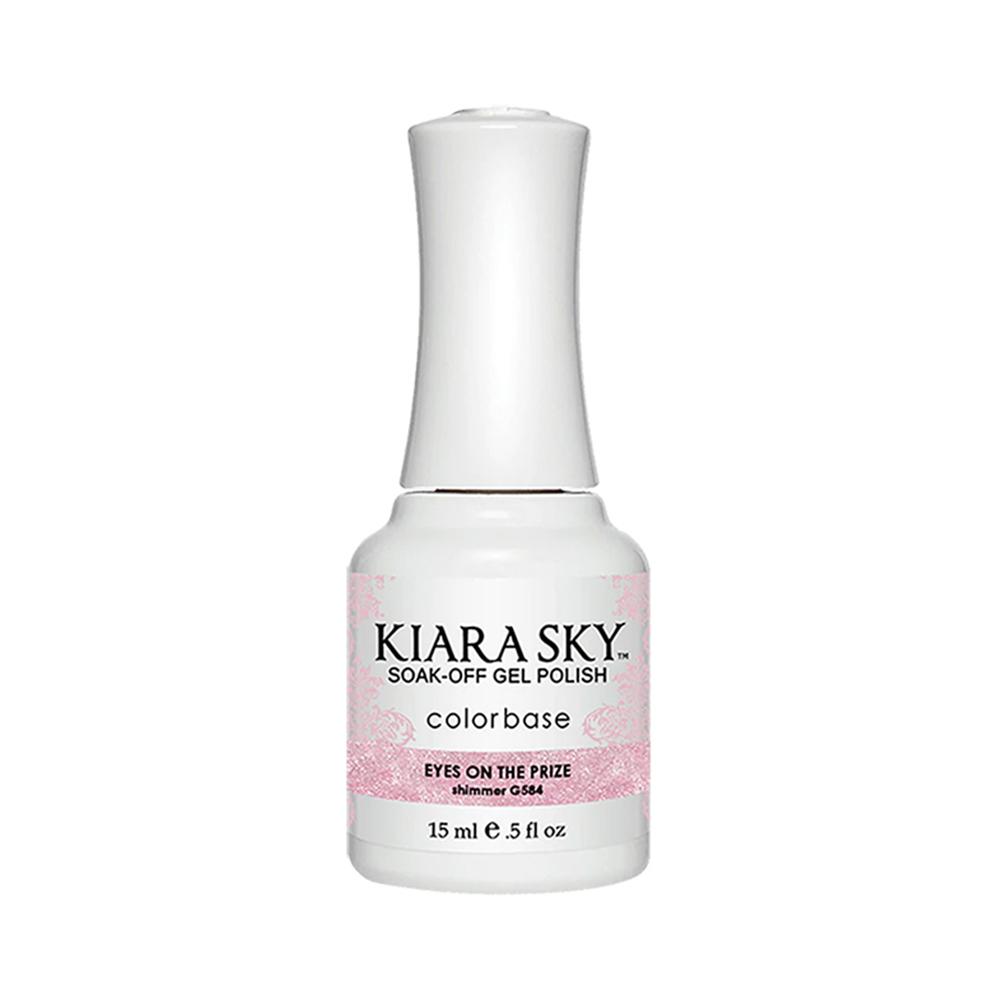Kiara Sky Gel Polish 584 - Pink, Glitter Colors - Eyes On The Prize