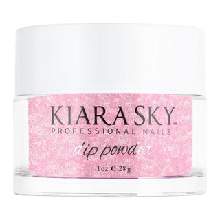 Kiara Sky Dipping Powder Nail - 584 Eyes On The Prize - Pink, Glitter Colors