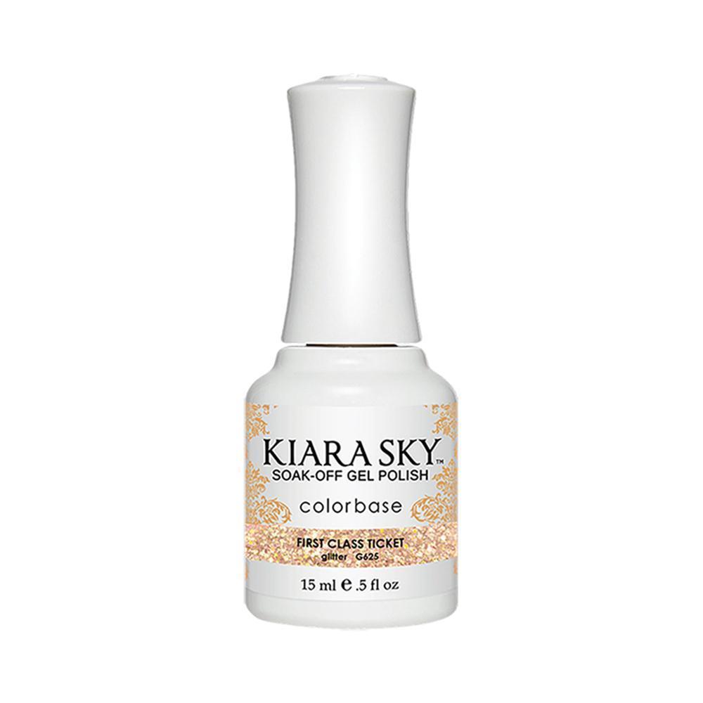 Kiara Sky Gel Polish 625 - Glitter, Pink Colors - First Class Ticket